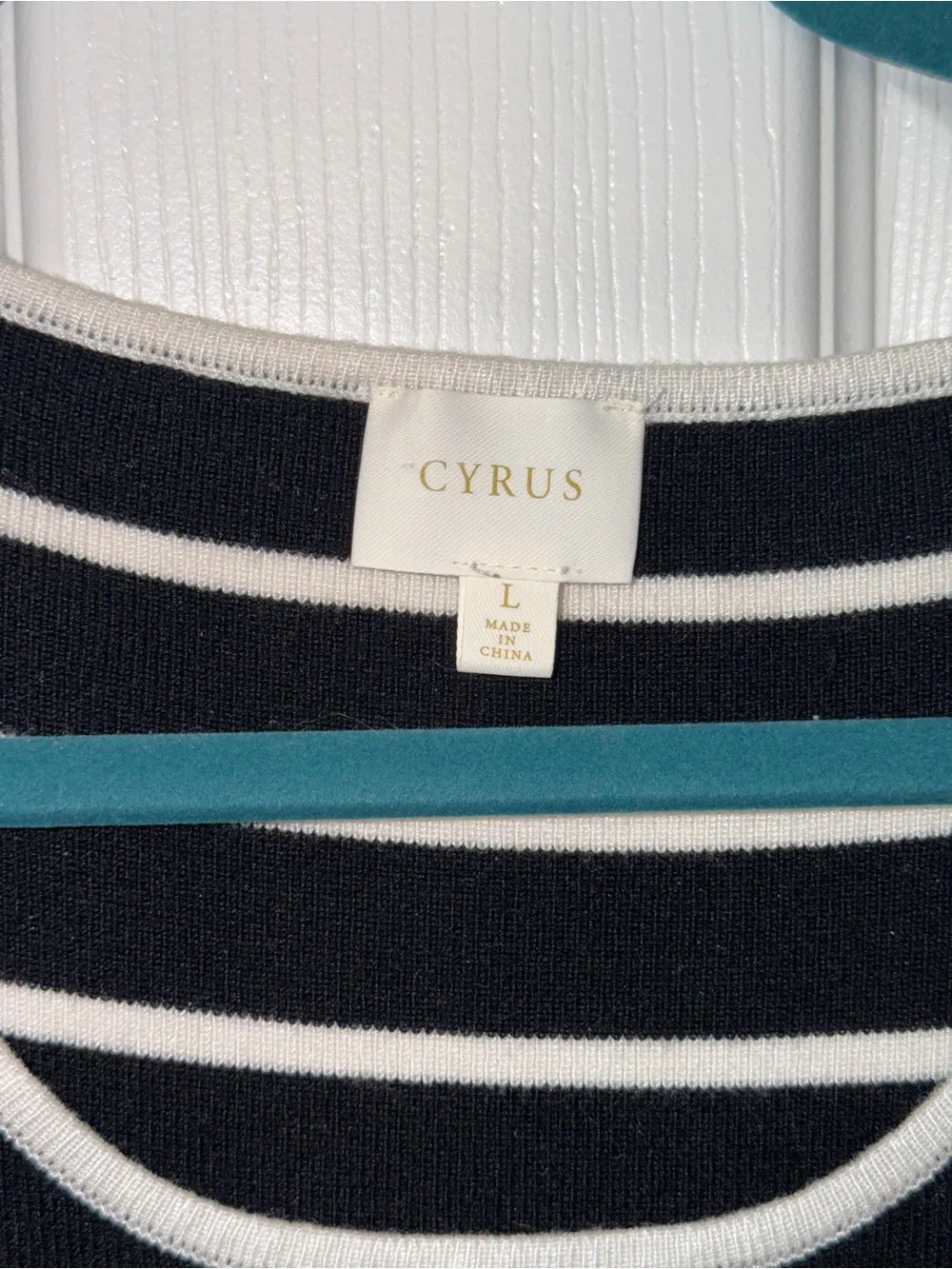 Cyrus Black & White Striped Long Sleeve Tee